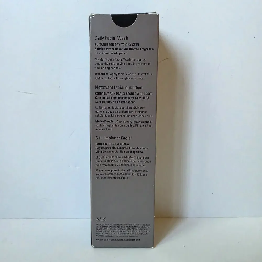 Mary Kay MK Men Daily Facial Wash Dry To Oily Skin 4.5 fl oz New In Box